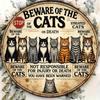 1 Stück Retro Warnschild 'Vorsicht Katze' 20x20cm Vintage Metallschild Katzenliebhaber Geschenk für Zuhause Café Bar Dekoration