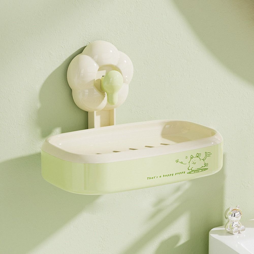 Flower Soap Holder No Punching Soap Storage Shelf  for Bathroom Kitchen Organizer