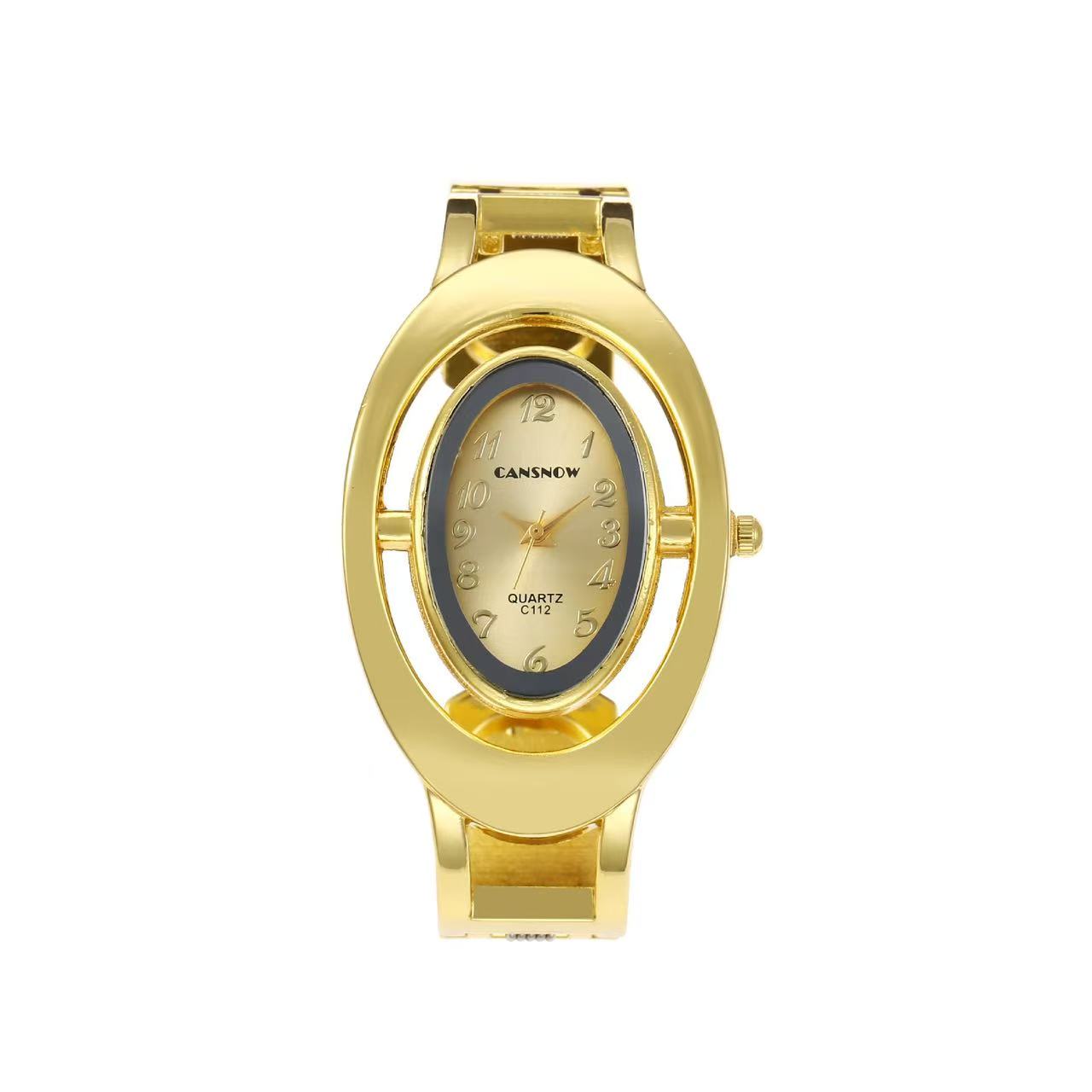 

Золотые часы-браслет, роскошные модные женские кварцевые часы с круглым циферблатом, элегантные женские часы для женщин золотой