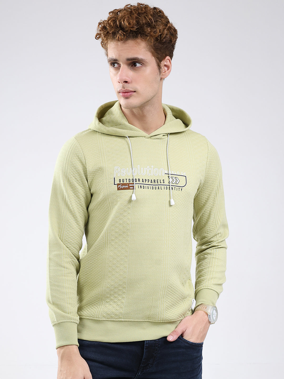 Monte Carlo Men Regular Fit Green Sweatshirt XL