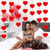 1set Love Heart Pendant Banner Red Valentine Day Wedding Flag Hanger Flower Spiral Garland Home Outdoor Decor Party Favors Supp