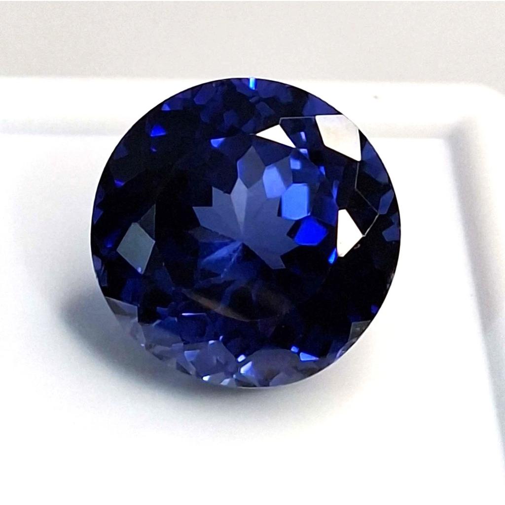 Natural Tanzanite Deep Blue 13-15 Ct Round Cut Certified Beautiful Gemstone