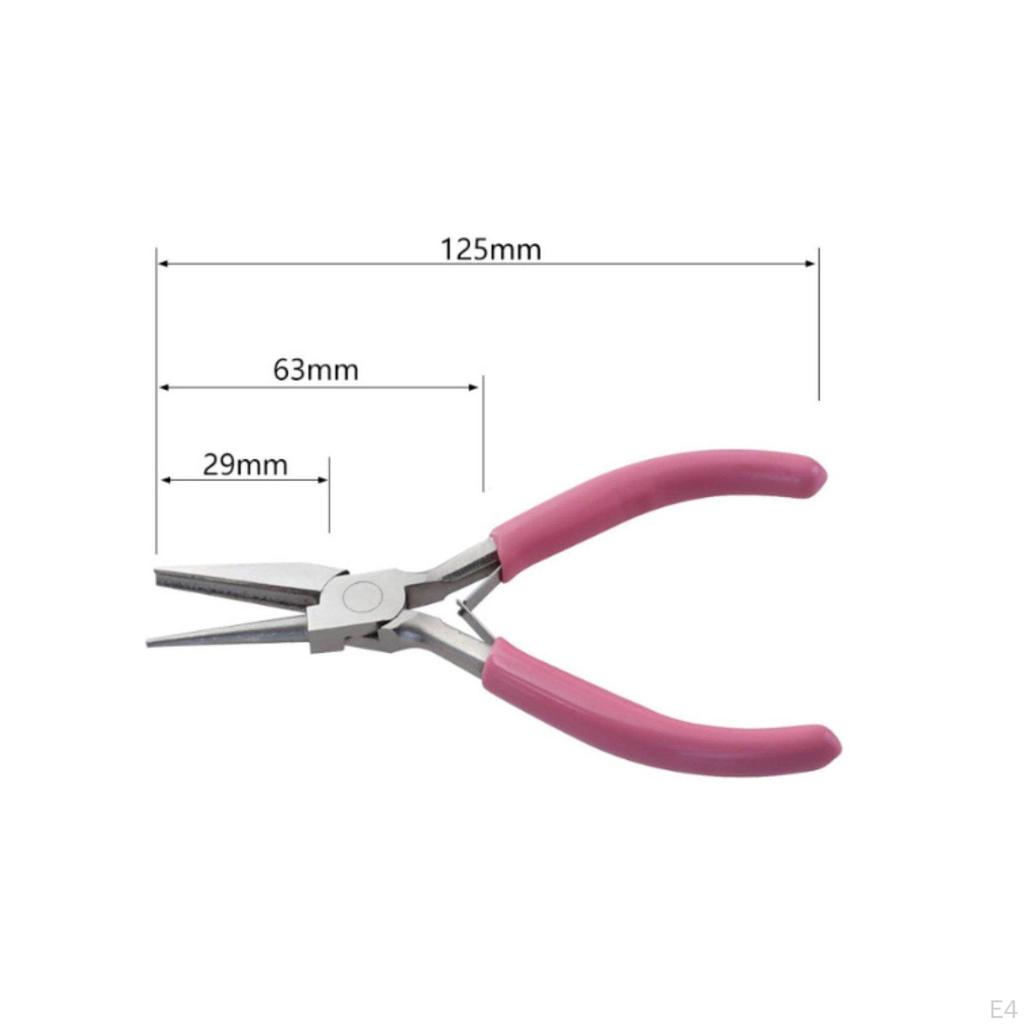 3 Pieces Nylon Jaw Pliers Carbon Steel FlatTip Jewelry Rust Resistant Craft Tool for Wire