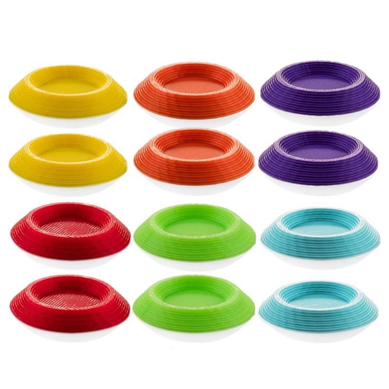 

HHO-Tiny For Isopod, Fedding Dish 12Pcs Dubia Roach Feeder Bowls-Springtails, Dubia Roaches,Dwarf Invertebrates-Food Dishes