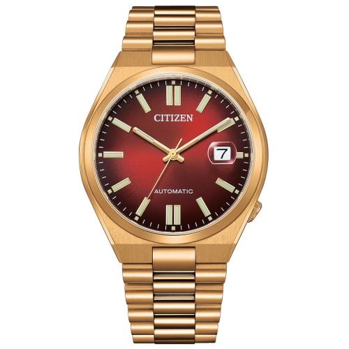 

Citizen Tsuyosa Mechanical Sapphire Crystal Red Dial Gold Watch NJ0153-82X, Red, Bracelet.