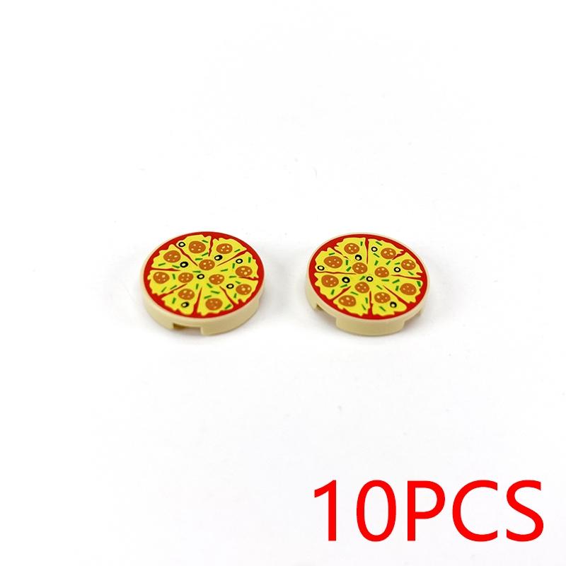 MOC Printed Tile ToyCompatible Brick Accessories Building Blocks City PC Phone Clock Pizza Parts Bricks Children Kids