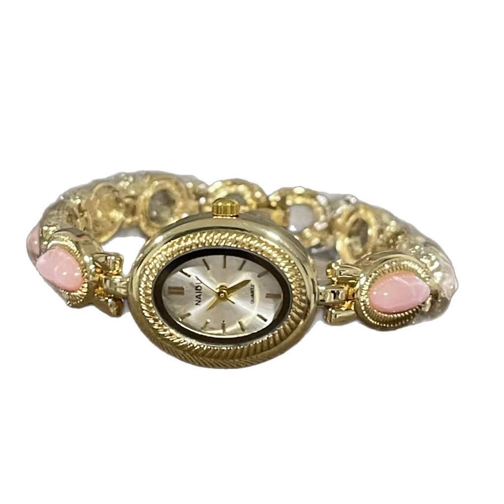 Oval Small Dial Watch Female Niche High-Value Retro Court Style Bracelet Quartz Watch