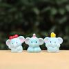 Mini Elephant Figurines Miniature Resin Fairy Garden Elephant Models Micro Moss Landscape DIY Terrarium Crafts for Dollhouse Aquarium Decor