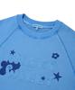 WACKY WILLY Women'S Pigment Applique Sweatshirt Blue