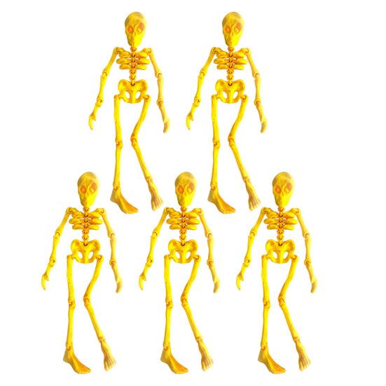 

5 шт. Магнит на холодильник в виде 3D-печатного скелета, подвижная фигурка скелета с подвижными суставами, Хэллоуин 5pcs