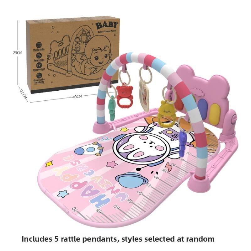 Baby Sensory Musical Play Gym With Foot Tap Piano Baby Toys Pink