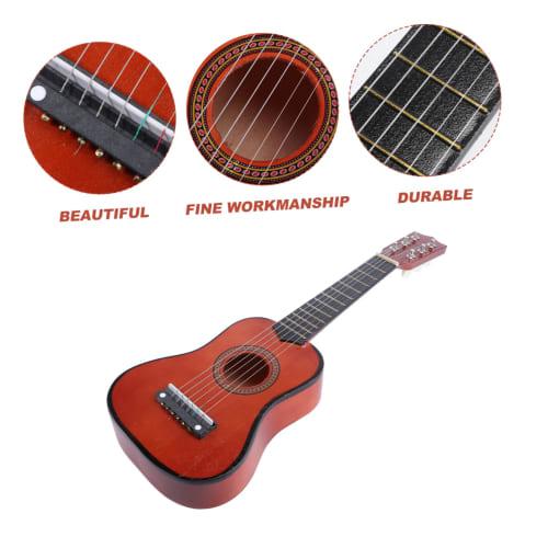 OFFSCH Kids' Guitar for Ages 3-5, Travel Acoustic Guitar, Mini Arts and Crafts, Kids' Music Instrument, Wooden Ukulele, Musical Instrument