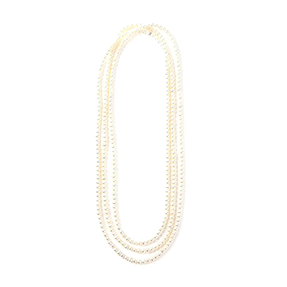 

PLUSTER Freshwater Pearl Long Necklace Pearl Simple Delicate 180cm Present Box Jewelry Plaster Day Approx. Women s [Gift Included] Mother s