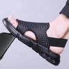 Fashion Men's Sandals Summer Fashion Non-slip Beach Shoes for Men Breathable Outdoor Open Toed Black Sports Sandals Man Casual Shoes