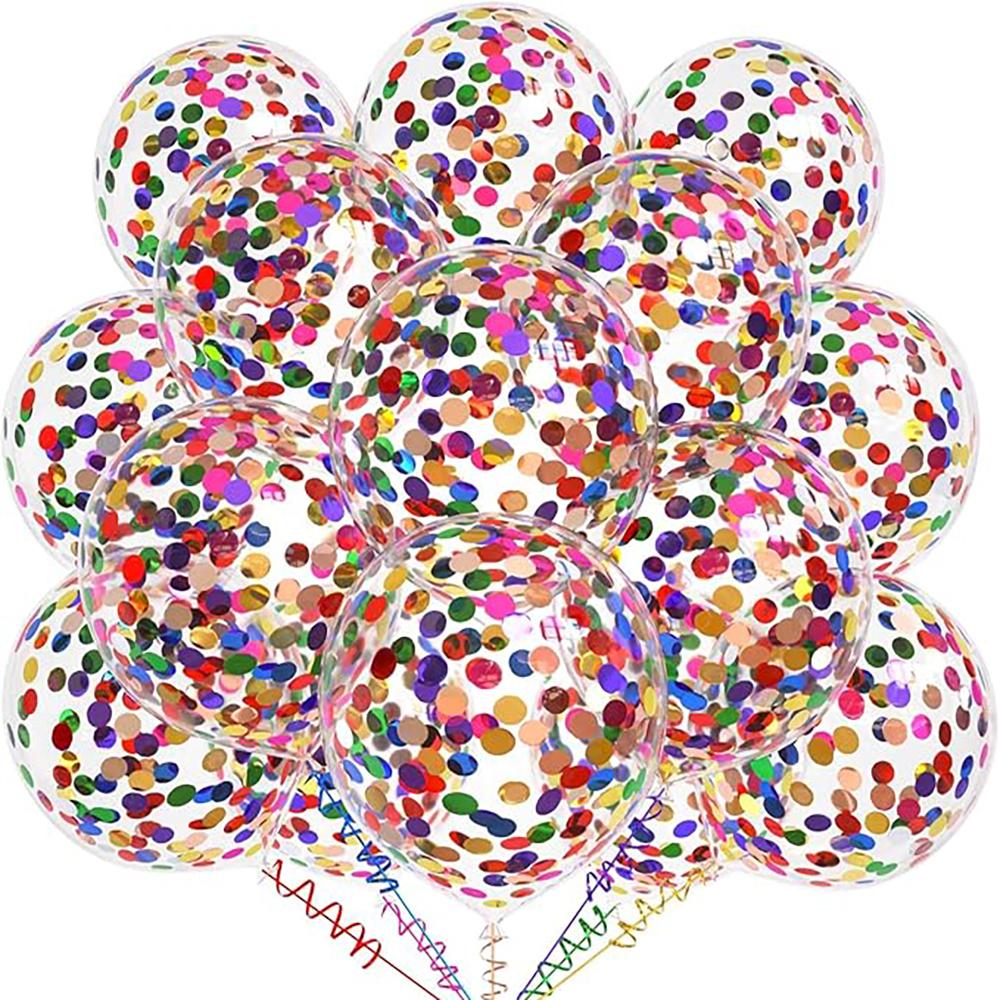

12inch 30PCS Confetti Balloons Set Gold Silver Purple Balloon Birthday Party Baby Shower Wedding Graduation Decoration Globos 30pcs&12inch