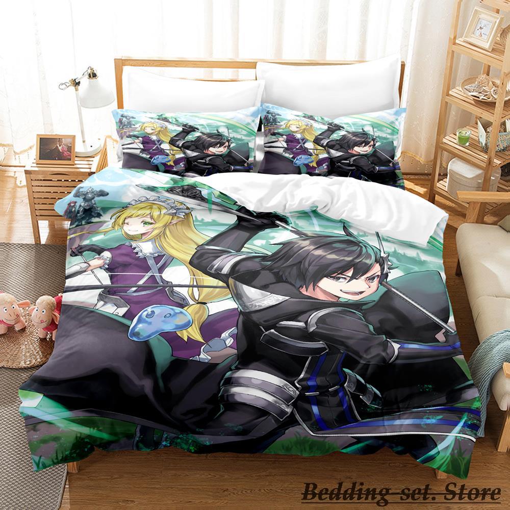 Black Summoner Bedding Set Single Twin Full Queen King Size Bed Set Adult Kid Bedroom Duvetcover Sets Anime Parure De Lit Bed
