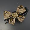 Korean Rhinestone Leopard Butterfly Hair Clip with Floral Design