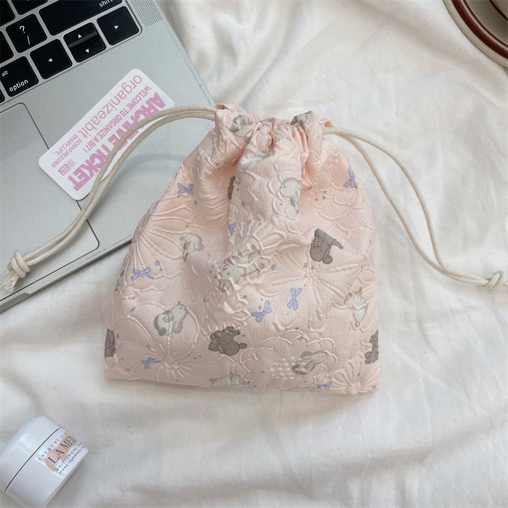 Small Cute Cartoon Drawstring Makeup & Travel Cloth Bag