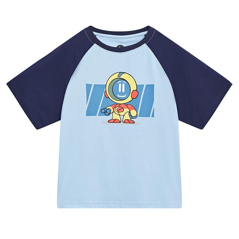 MQD Boys  Cartoon Round Neck Short Sleeve T-Shirt 110cm