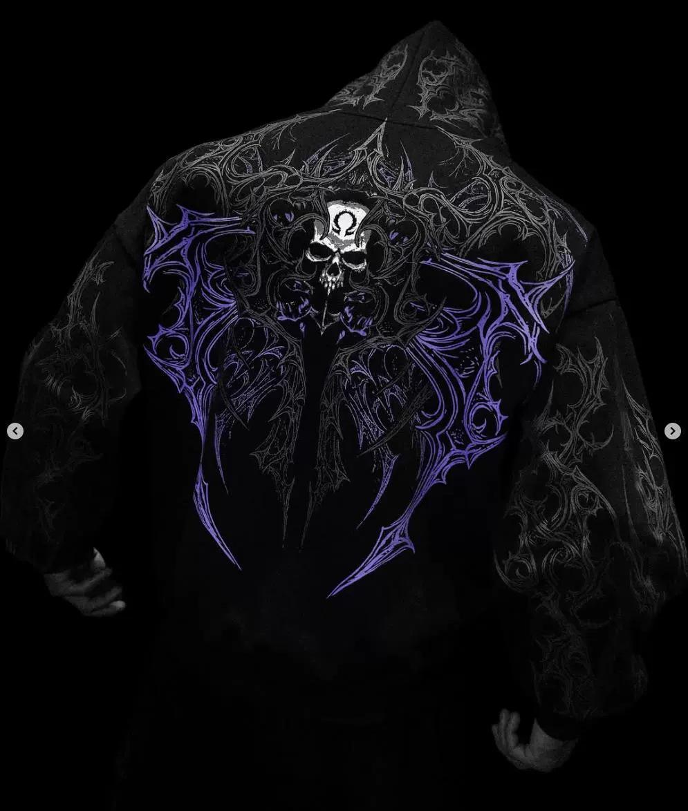 Модная мужская толстовка с молнией Breathedivinity - Хлопковая куртка Осень/Зима Large