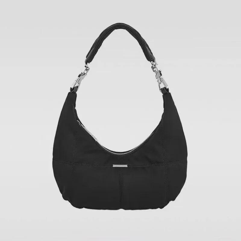 2026 Retro Black Cloud Crescent Bag - High-End Niche Shoulder and Handbag for Women