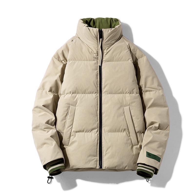 2025 New Winter White Duck Down Fake Two Pieces Down Jacket Men's Simple Warm Down Jacket Jacket Badge Casual Cotton Jacket