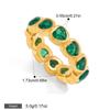 Yori New Arrival Colorful Cubic Zirconia Ring 18k Gold Color Pvd Plated Geometric Charm Finger Fashion Jewelry Wholesale