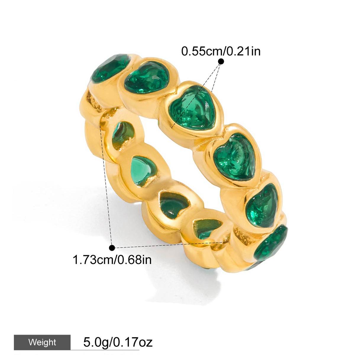 

Yori New Arrival Colorful Cubic Zirconia Ring 18k Gold Color Pvd Plated Geometric Charm Finger Fashion Jewelry Wholesale 6
