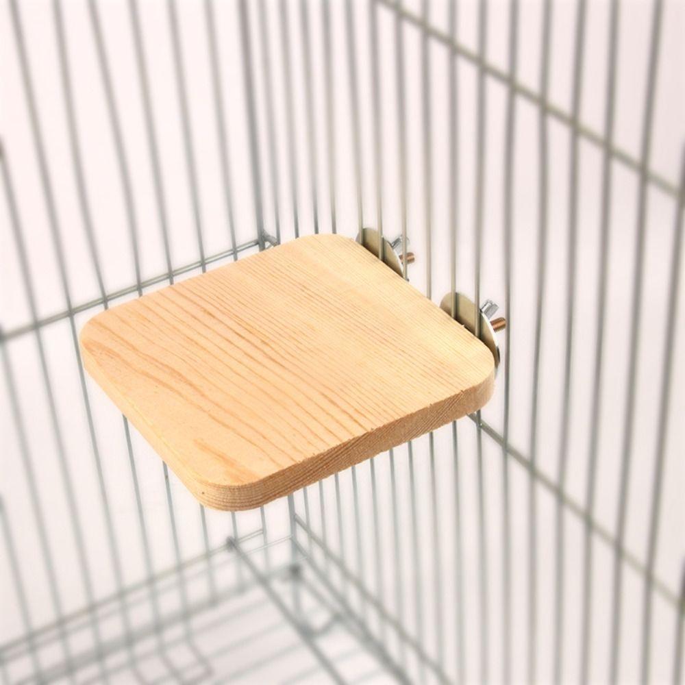 Полезная клетка для насекомоядных птиц Клетка-трамплин Доска-трамплин Стойка-подставка для хомяка Подвесная платформа Квадратная педаль -15x6.5x1cm