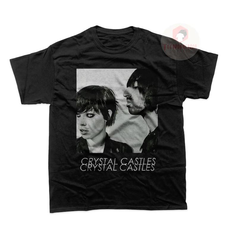 T-Shirt Unisex Crystal Castles - Maglietta Grafica Gruppo Musicale - Poster Musicale Stampato F