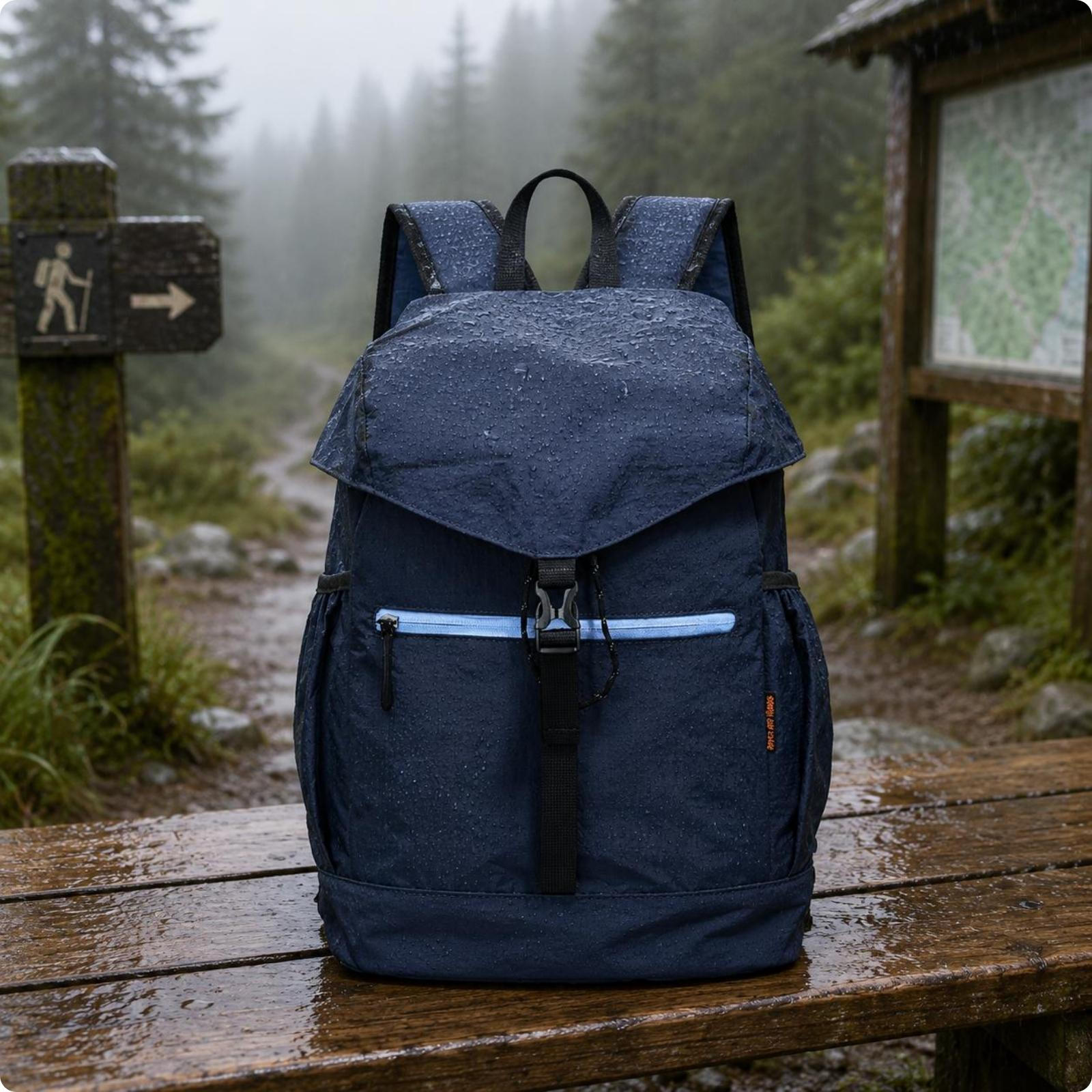 Lightweight Hiking Backpack Flap Closure Travel Daypack Drawcord Opening Daily for Hikers,