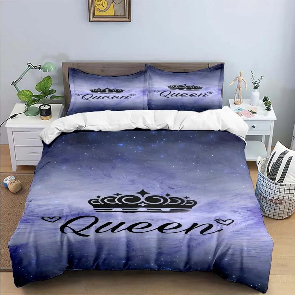 Sale Fashion King Queen Bedding Set Single Twin Full King Size Cute Animals Bed Linen Adults Teens Bedroom Luxury Gift