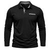 Men's Button Down Collar Long Sleeve Polo Shirt.