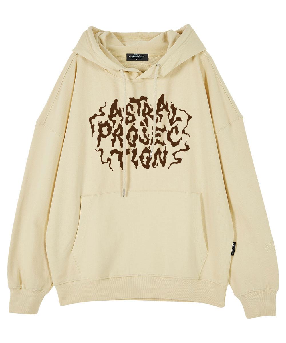 Astral Projection Hayes Lettering Oversized Drop Shoulder Hoodie_Butter L