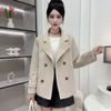 Stylish Double-faced Velvet Coat for Women, Short Petite Slimming Autumn and Winter Outerwear with Fashionable Lapel