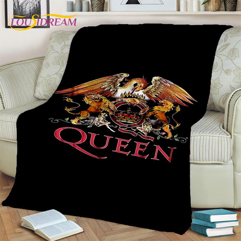 Queen-Rock-Band 3D Freddie Mercury Blanket,Soft Throw Blanket for Home Bedroom Bed Sofa Picnic Travel Office Cover Blanket Kids
