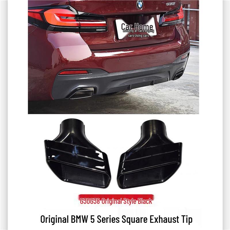 Квадратний вихлопний наконечник з нержавіючої сталі для BMW 5 серії 530/528 G30/G38 2018-2023
