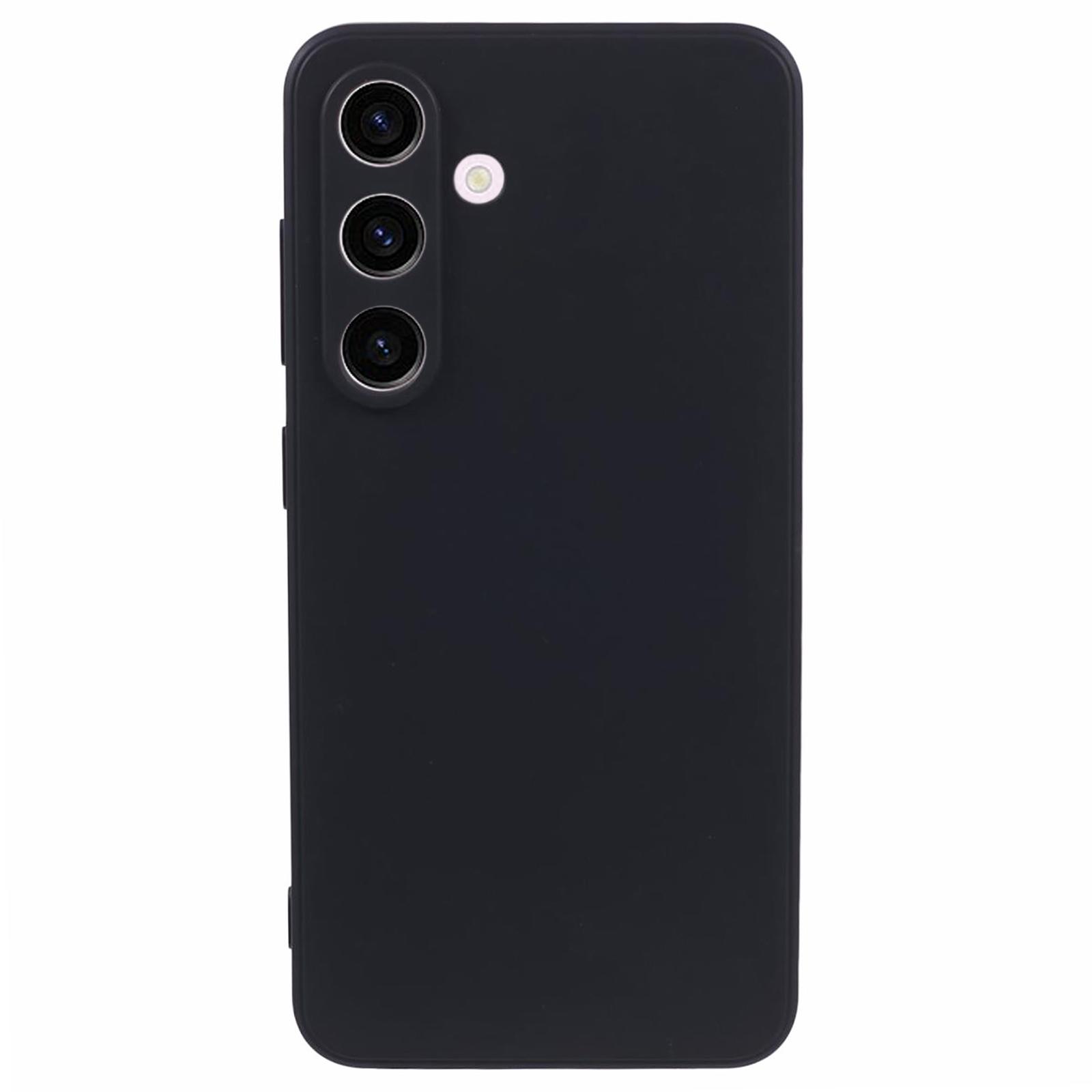 

For Samsung Galaxy S24 TPU Case Straight Edge Camera Protection Phone Cover Black
