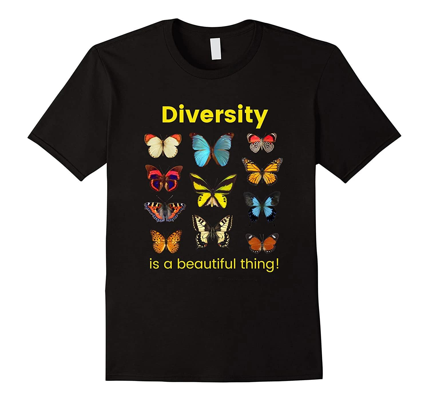 

Diversity Is A Beautiful Thing All Kinds of Butterflies TShirt 100 Cotton ONeck Short Sleeve Casual Mens Tshirt Size S3XL 4XL