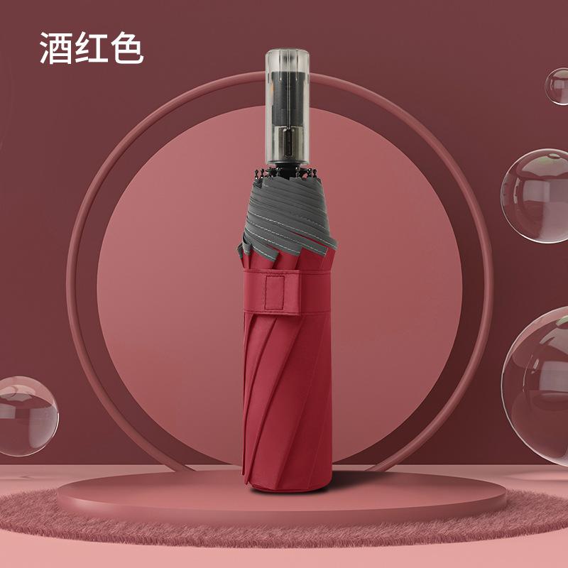 Creative Mechanical Handle Automatic Umbrella Night Reflective Business Umbrella Men's Large Car Umbrella UV-proof Vinyl Umbrella