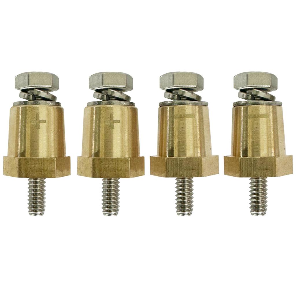 Brass Battery Terminal Charging Posts, Amper Battery Post Adapters (+/-)