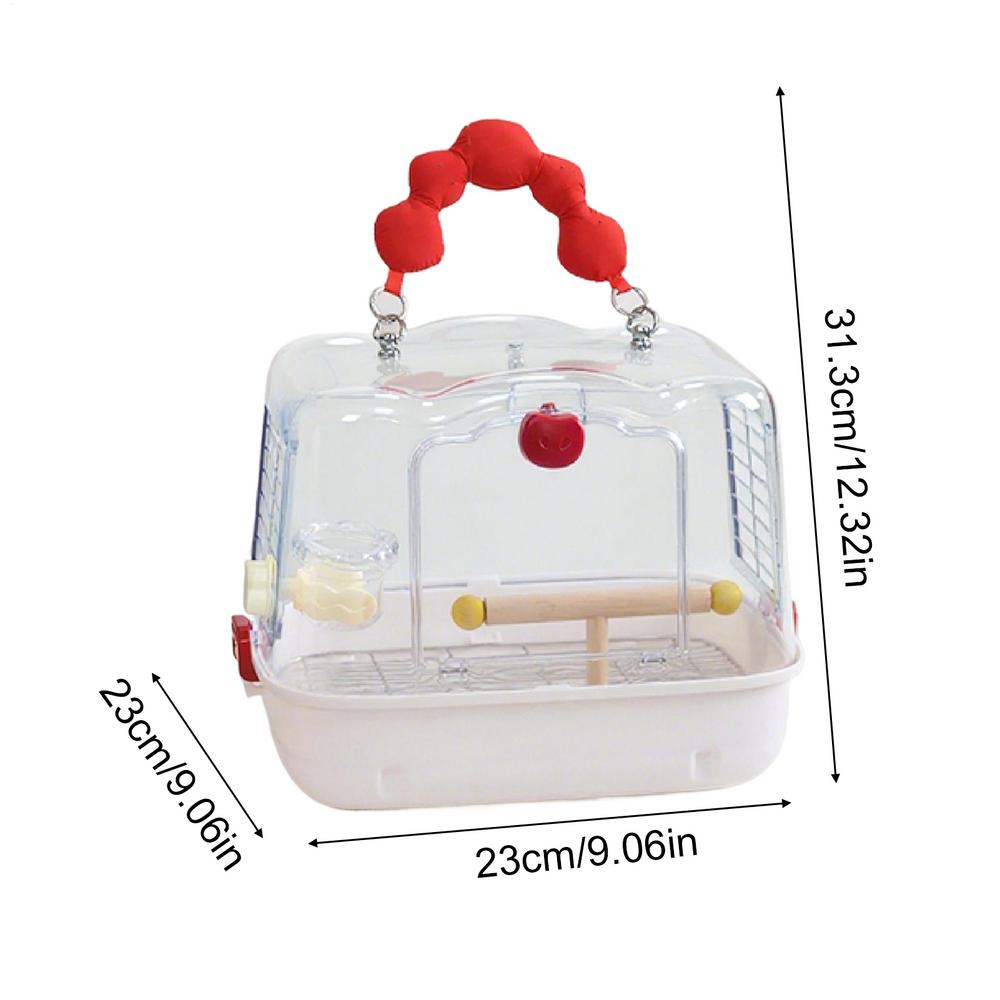 Переносная клетка для птиц Прозрачная дышащая сумка-переноска для попугаев Клетка-переноска для путешествий попугайчиков корелл волнистых попугайчиков Выгул