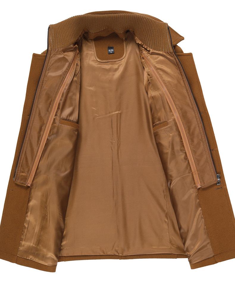 Men's Slim Fit Woolen Trench Coat - Thickened Winter Overcoat and Jacket, Plus Sizes Available