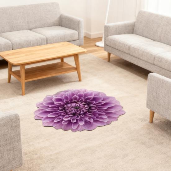 3D Blume Plüsch Bodenmatte Waschbar Rutschfest Bereichsteppich Saugfähig Schnelltrocknend Wohnzimmer Schlafzimmer Badezimmer Küche Dekoration Teppich