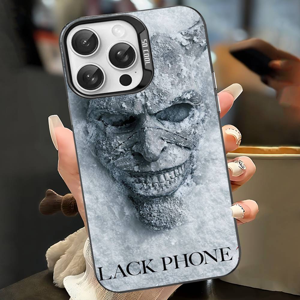 Horror Movie The B-Black P-Phone Phone Case For IPhone 17 16 15 14 13 12 11 Pro Max Plus Color Silver Cover