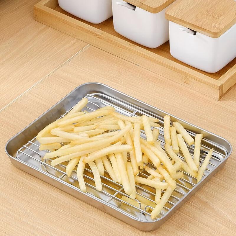 Stainless Steel Square Draining & Baking Tray