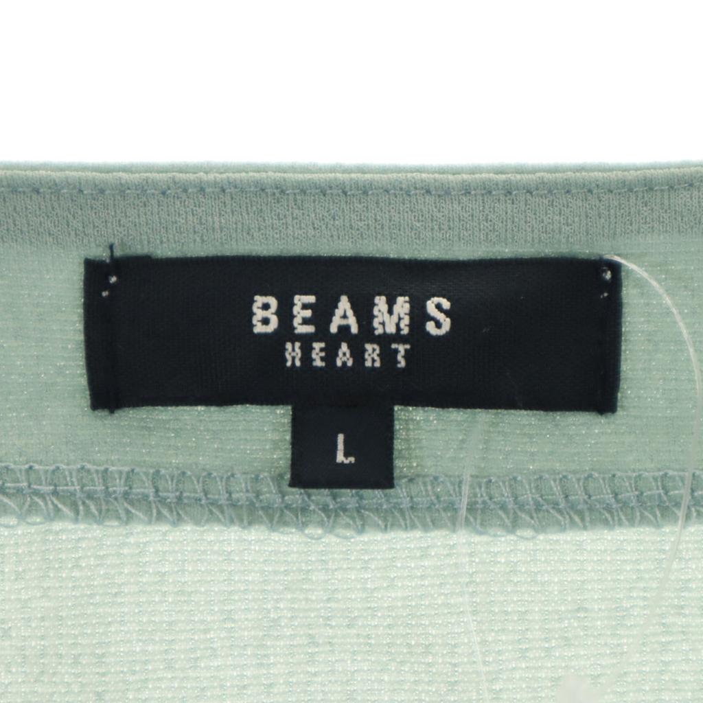 Unused BEAMS HEART Short Sleeve Cardigan L Green System DRY Women Used