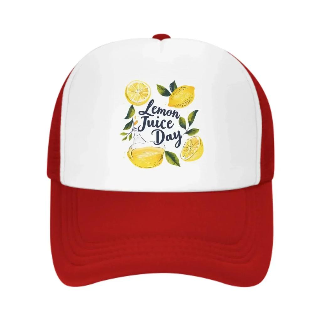Lemon Juice Day Summer Leisure Sports Daily Sun Hat Fishing Outdoor Mens and Womens Truck Caps Fashion