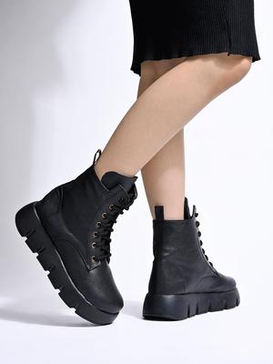 Shoetopia Womens  Chunky Heel Short Booties with Non-Slip Sole, Comfortable Trendy Ankle Boots | Soft Cushioned Sole | Casual, Party & Winter Wear