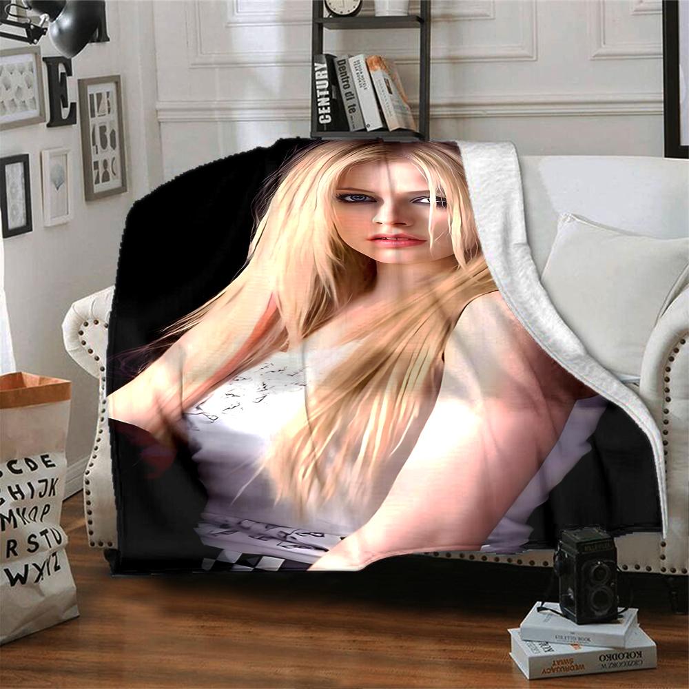 Golden Hair Dreamscape Blanket Soft Throw Blanket For Home Bedroom Bed Sofa Travel Office Solid Christmas Blanket